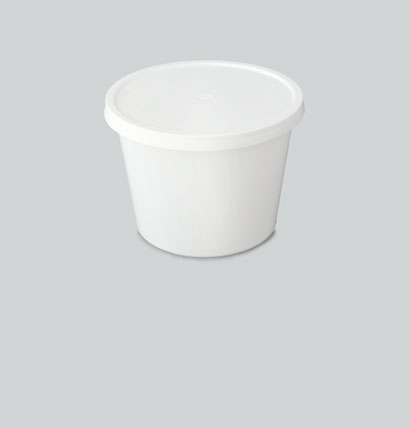 500ml Round Container (50 Pack, White)