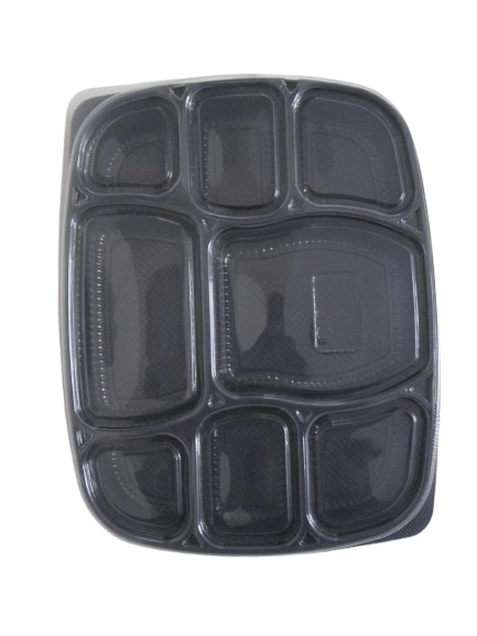 8CP Meal Tray (25 Pack, Black)
